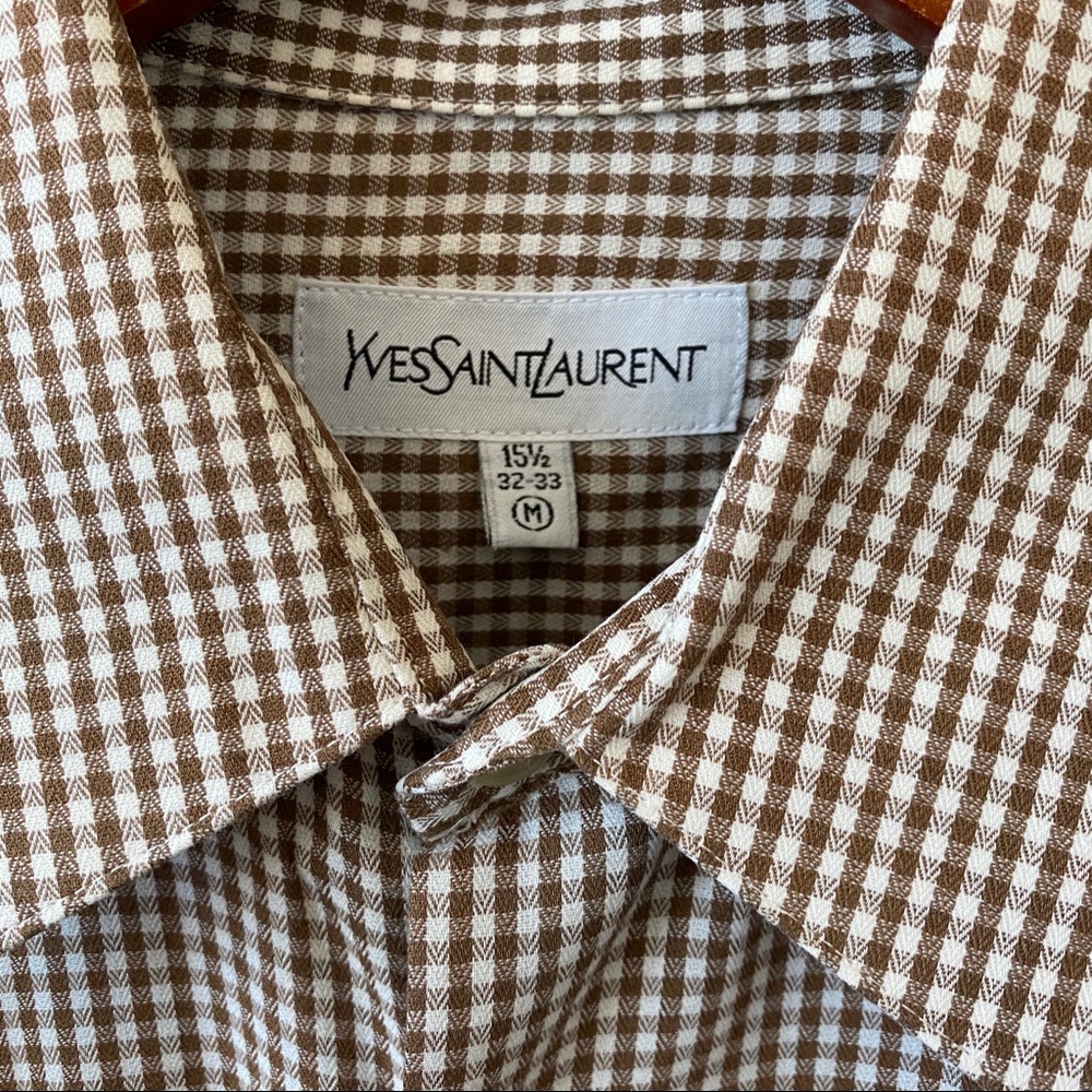 Yves Saint Laurent Button Down Shirt Brown - Picture 4 of 5